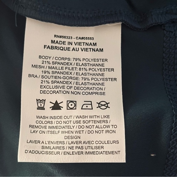 Nike teal color-stripe cropped training tank mesh DH3185-393  Size 3X - Picture 13 of 15